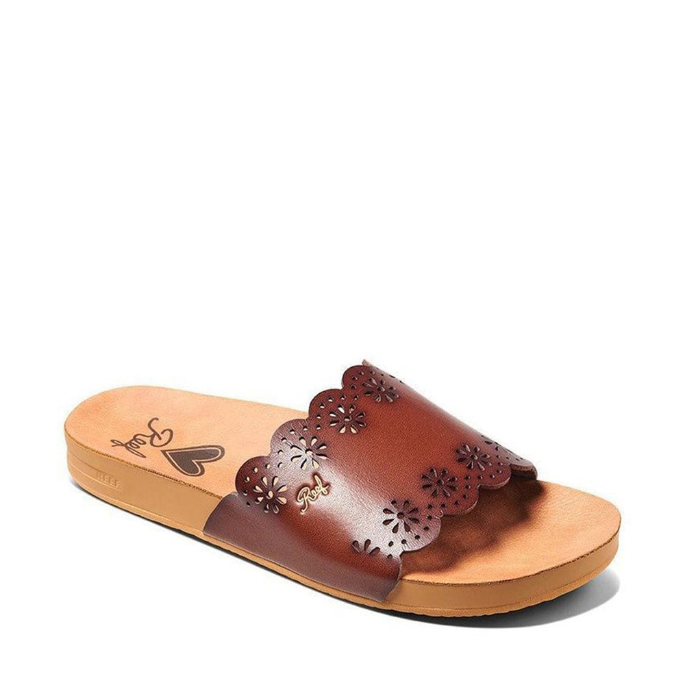 Cushion Scallop Scout Open Toe Rust